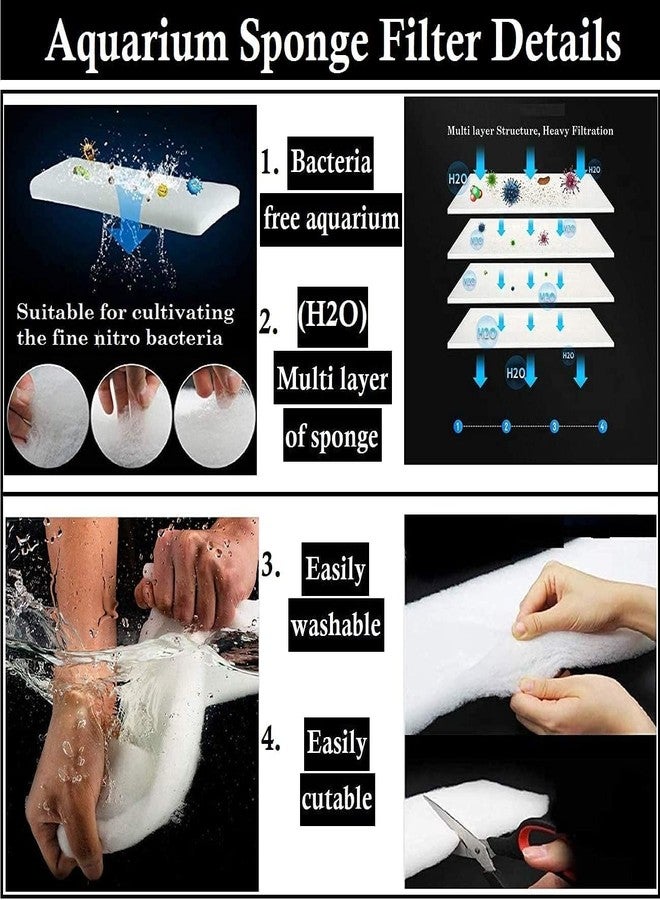 Blutails - Aquarium Bio Sponge Filter Pad for Filteration Contains Biochemical Cotton Sponge Media for Fish Tank and Ponds - 6 pcs Sold - Image 3